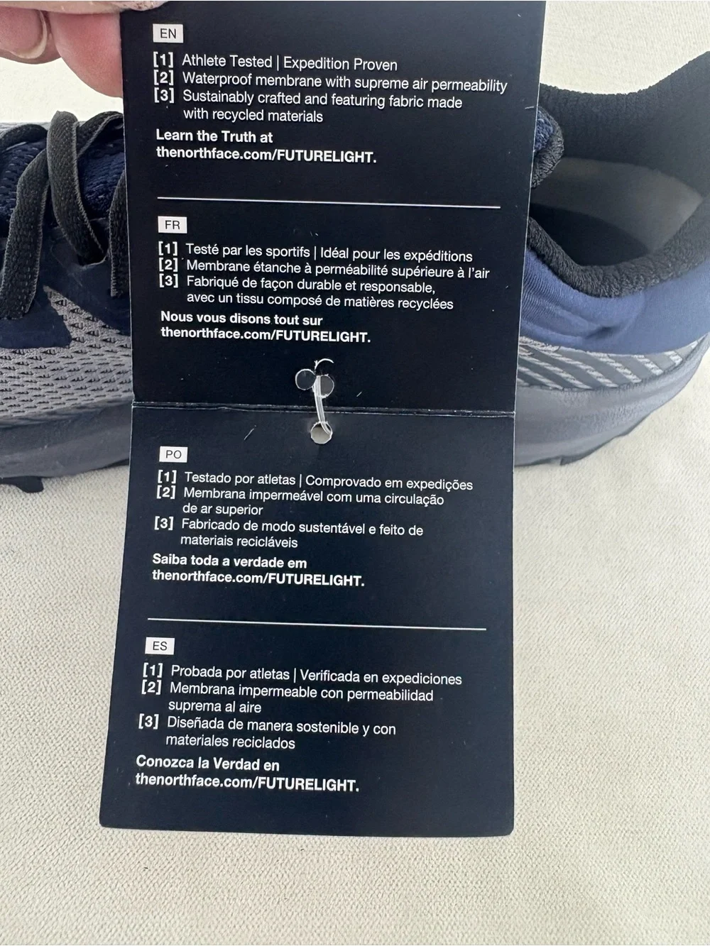 The North Face grey/blue Men's Vectiv Trail Shoe - size 8.5/41 New with tags